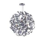 CWI Swivel 14 Light Chandelier With Chrome Finish