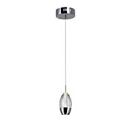 CWI Perrier 1 Light Down Mini Pendant With Chrome Finish