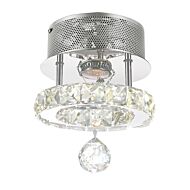 CWI Ring LED Flush Mount With Chrome Finish