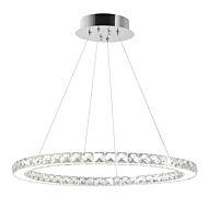 CWI Ring LED Chandelier With Chrome Finish