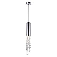 CWI Extended 1 Light Down Mini Pendant With Chrome Finish