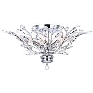 CWI Ivy 6 Light Flush Mount With Chrome Finish