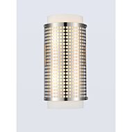 CWI Checkered 2 Light Wall Sconce With Satin Nickel Finish