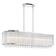 CWI Elsa 6 Light Drum Shade Chandelier With Chrome Finish