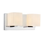 CWI Cristini 2 Light Vanity Light With Satin Nickel Finish