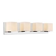 CWI Cristini 4 Light Bathroom Sconce With Satin Nickel Finish