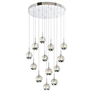 CWI Perrier 13 Light Multi Light Pendant With Chrome Finish