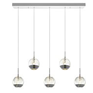 CWI Perrier 5 Light Multi Light Pendant With Chrome Finish