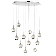 CWI Perrier 12 Light Multi Light Pendant With Chrome Finish