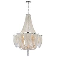 CWI Taylor 18 Light Down Chandelier With Chrome Finish