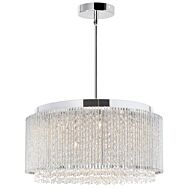 CWI Claire 12 Light Drum Shade Chandelier With Chrome Finish