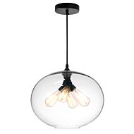 CWI Glass 4 Light Down Pendant With Clear Finish