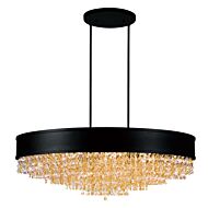 CWI Medina 15 Light Drum Shade Chandelier With Black Finish