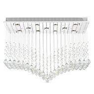 CWI Twinkle 11 Light Flush Mount With Chrome Finish