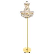 CWI Empire 8 Light Floor Lamp With Gold Finish