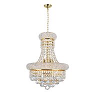 CWI Empire 6 Light Chandelier With Gold Finish