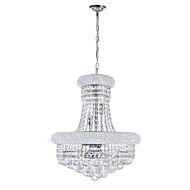 CWI Empire 8 Light Down Chandelier With Chrome Finish