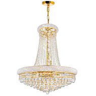 CWI Empire 18 Light Down Chandelier With Gold Finish