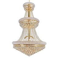 CWI Empire 32 Light Down Chandelier With Gold Finish