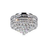 CWI Luminous 3 Light Flush Mount With Chrome Finish