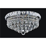 CWI Luminous 4 Light Flush Mount With Chrome Finish