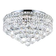 CWI Luminous 5 Light Flush Mount With Chrome Finish