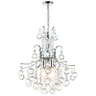 CWI Princess 3 Light Mini Chandelier With Chrome Finish