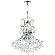 CWI Princess 8 Light Down Chandelier With Chrome Finish