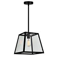 CWI Alyson 1 Light Down Mini Pendant With Black Finish