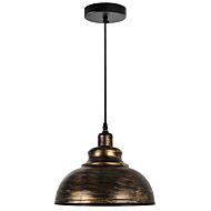 CWI Vogel 1 Light Down Mini Pendant With Antique Copper Finish