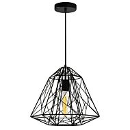 CWI Bagheera 1 Light Down Pendant With Black Finish