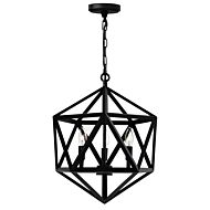 CWI Amazon 3 Light Up Pendant With Black Finish