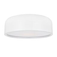 CWI Campton 3 Light Drum Shade Flush Mount With White Finish