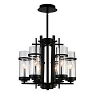 CWI Sierra 6 Light Up Chandelier With Black Finish