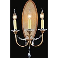 CWI Electra 3 Light Wall Sconce With Oxidized Bronze Finish