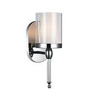 CWI Maybelle 1 Light Bathroom Sconce With Chrome Finish