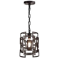 CWI Litani 1 Light Down Chandelier With Brown Finish