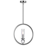 CWI Elton 1 Light Pendant With Satin Nickel Finish