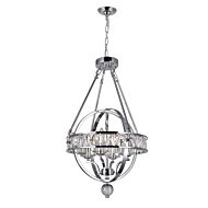 CWI Arkansas 4 Light Chandelier With Chrome Finish