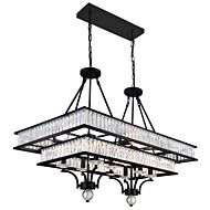 CWI Shalia 16 Light Island Chandelier With Black Finish