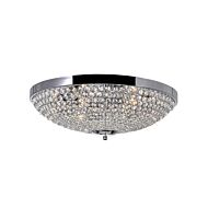 CWI Globe 6 Light Bowl Flush Mount With Chrome Finish