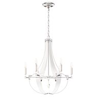 Crystal Empire Six Light Chandelier in Black by Schonbek