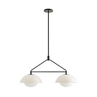 Glaze Two Light Linear Pendant in Ivory Stained Crackle by Arteriors