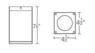 WAC Cube Arch 4000K 5 Inch Outdoor Ceiling Light in Graphite