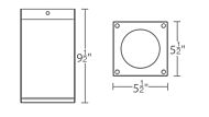 WAC Cube Arch 2700K 6 Inch Outdoor Ceiling Light in Graphite