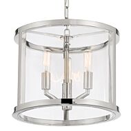 Devon 3-Light Lantern in Polished Nickel