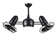 Dagny 3-Speed AC 40" Ceiling Fan w/ Integrated Light Kit in Matte Black with Matte Black blades