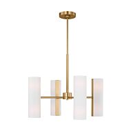 Capalino Eight Light Chandelier in Satin Brass by Visual Comfort Studio