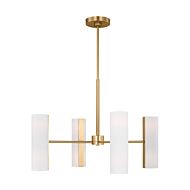 Capalino Eight Light Chandelier in Satin Brass by Visual Comfort Studio