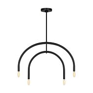 Hadden 4-Light Chandelier in Midnight Black